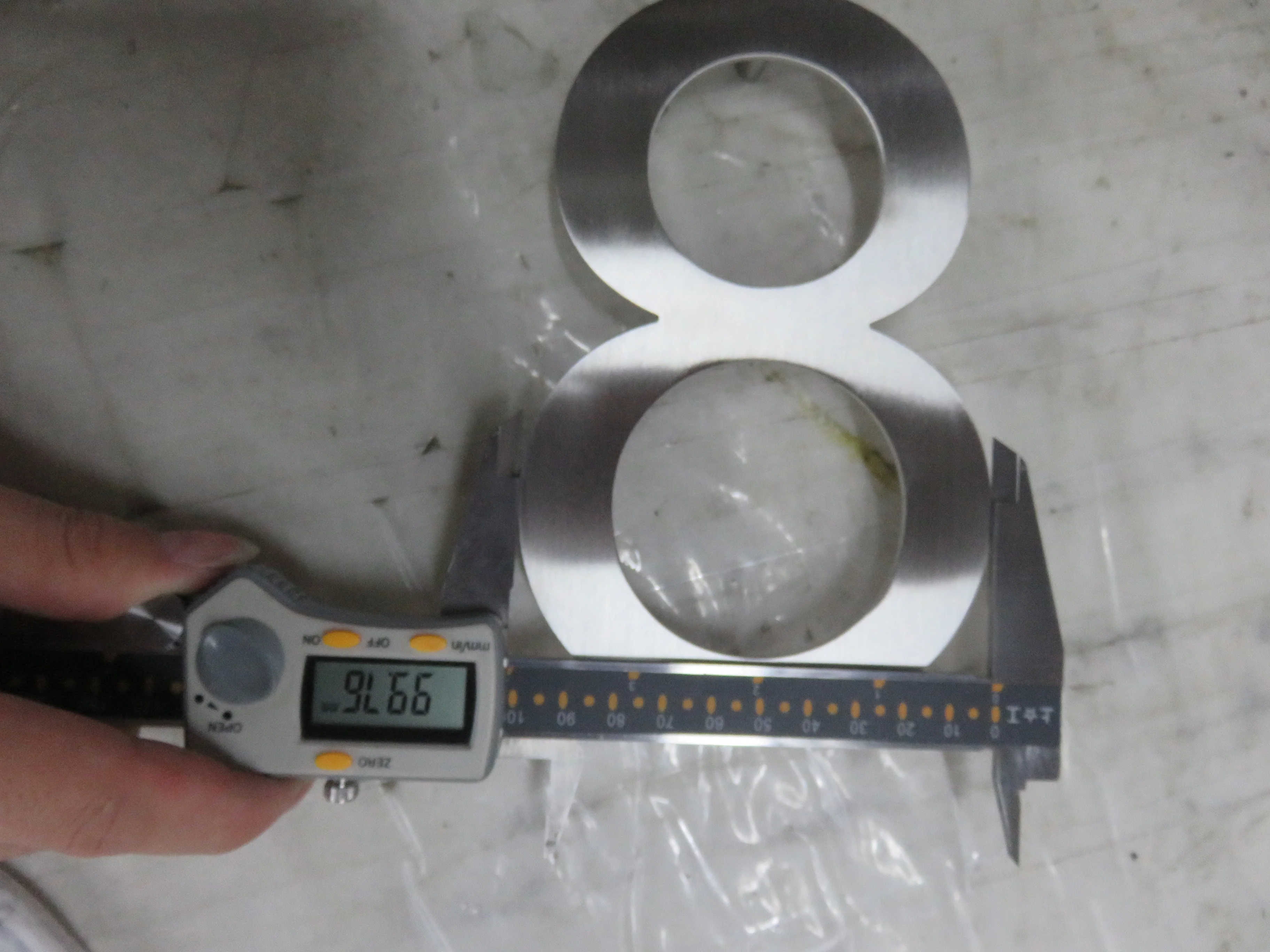 Door House Plate Street Address Mailbox Silver Sign Home Office Room Number Plate