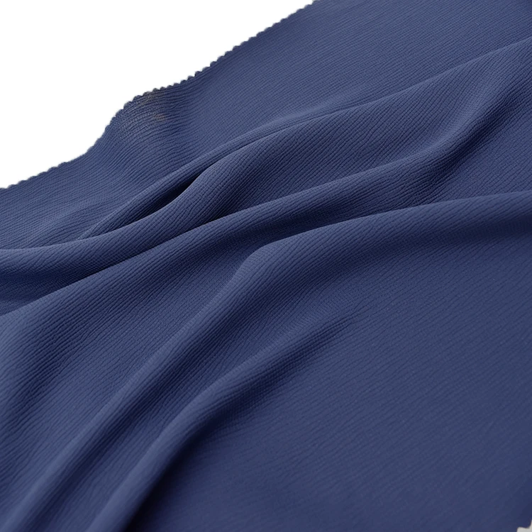 Premium tik tok black abaya fabric 100% polyester crepe fabric for Muslim abaya women dress