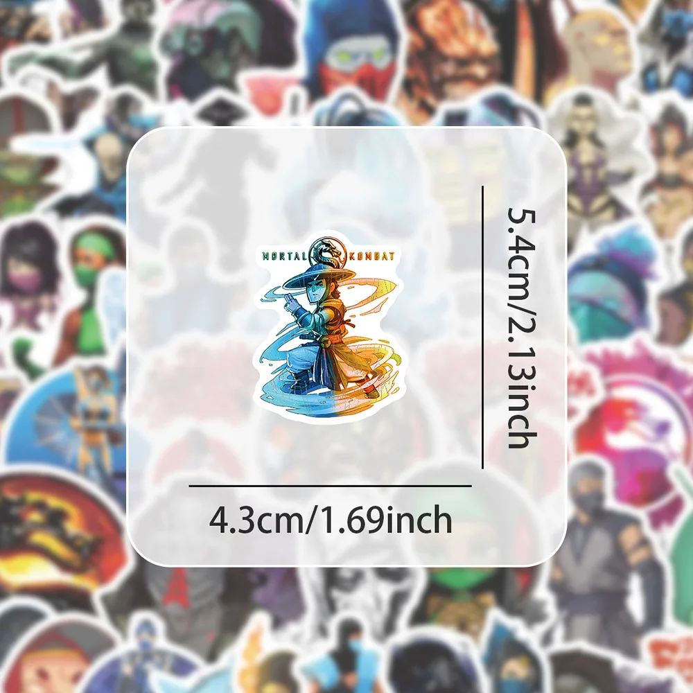 60Pcs Classic Game Mortal Kombat Graffiti Stickers For Laptop Gamepad Decor Vinyl Ninja Sticker