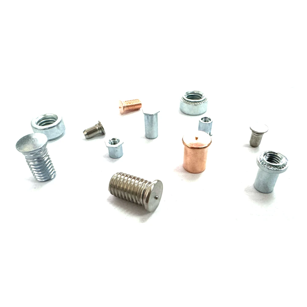 Toothed Round Head Riveting Nuts Aluminum Alloy Welding Stud Bolt Flat Round Head Copper Spot Screw