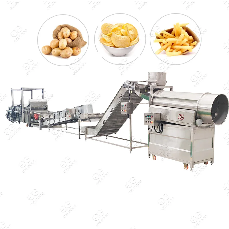 High Efficient French Fries Production Line Crisps Making Machinery Potato Crisp Sticks Making Potato Chips Plant Cost