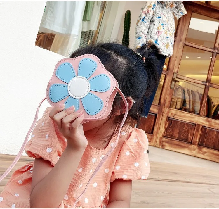 2024 kid fashion trend fancy Flower Crossbody Messenger Bags girls purse kids Leather handbags mini for girls cute kids purse