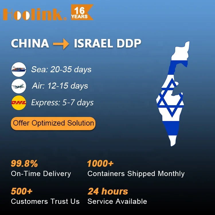 LCL DDP Logistic Agent Container Shipping Freight From Huangshan Shanghai Guangzhou Fujian China Sea To Ashdod Port Israel