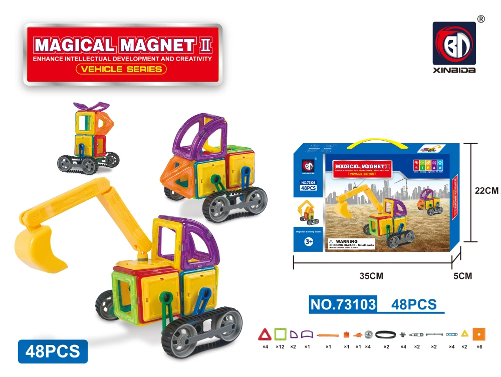 China Wholesale Low Price Custom Multi-Color Fashion Magnetic Blocks Building Kids Toy Educational