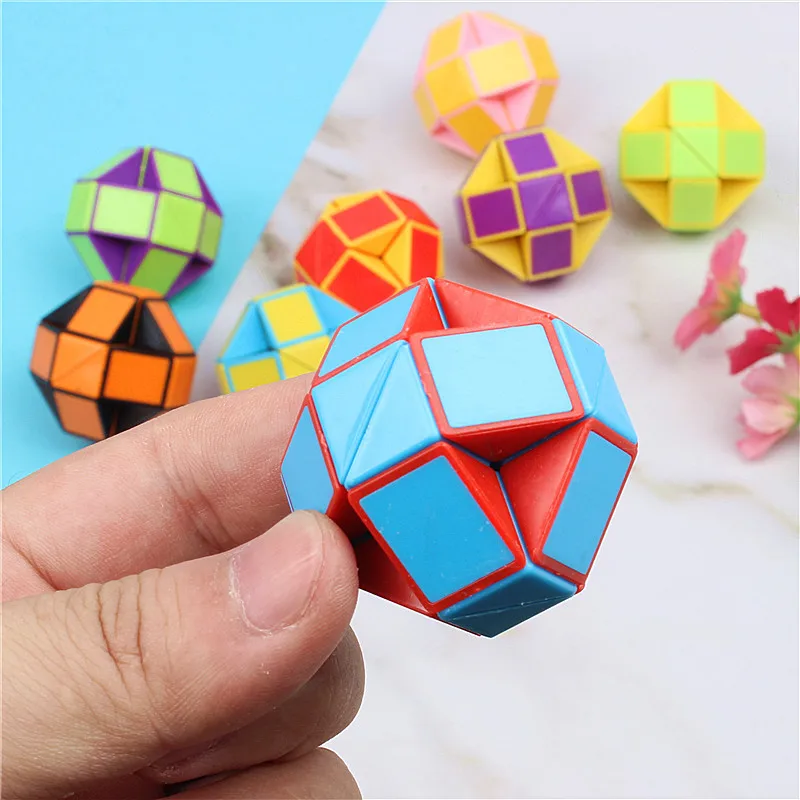 Folding Magic Snake Ruler Puzzle Antistress Cube Educational Toy for Kids Birthday Party Favors Goodie Bags School Reward#MR-03