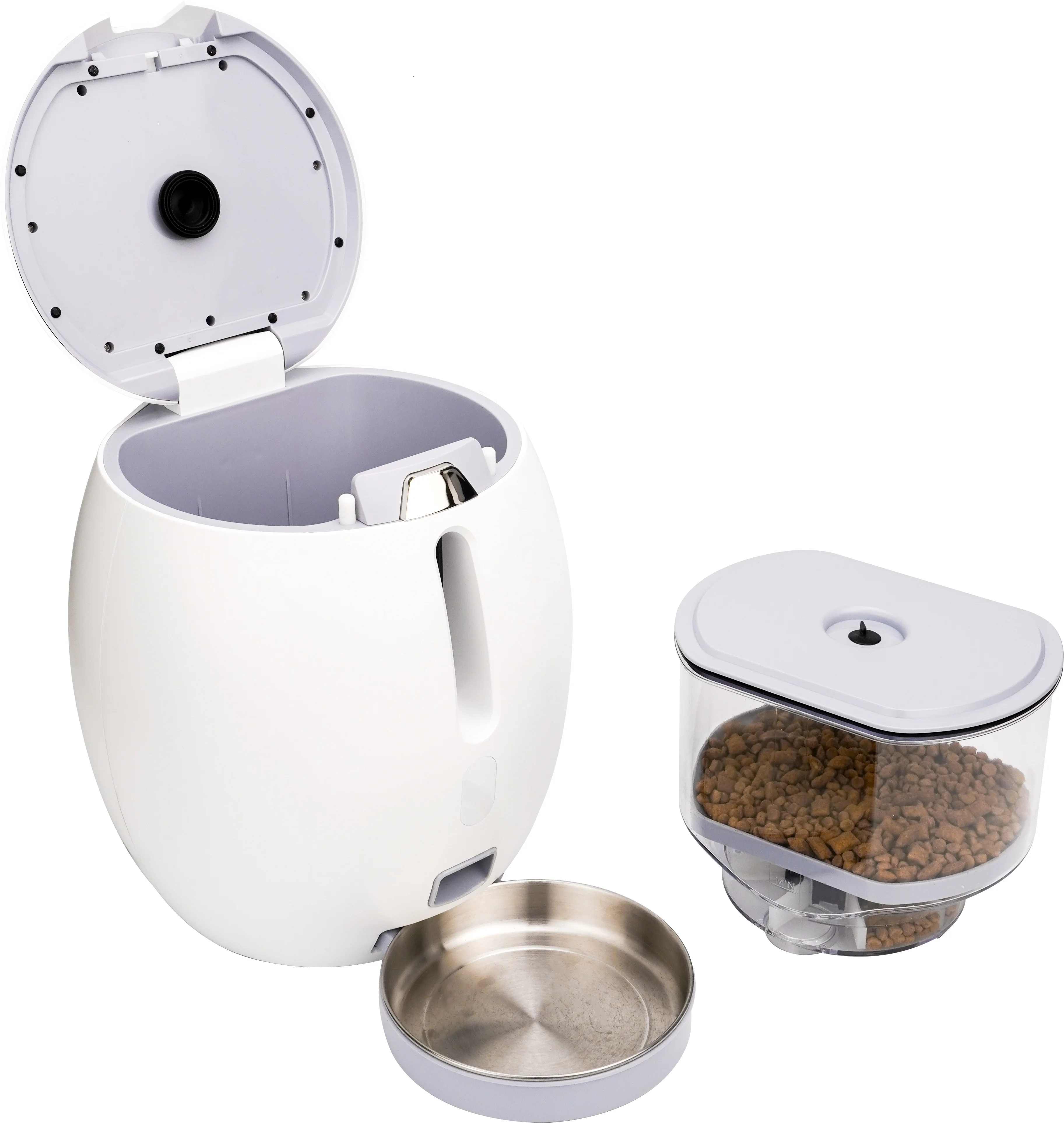 2023 Vacuum Automatic Smart PET Feeder Microchip Ezviz Link TuYa App WiFi Connection Automatic PET Bowl Food Feeder OEM