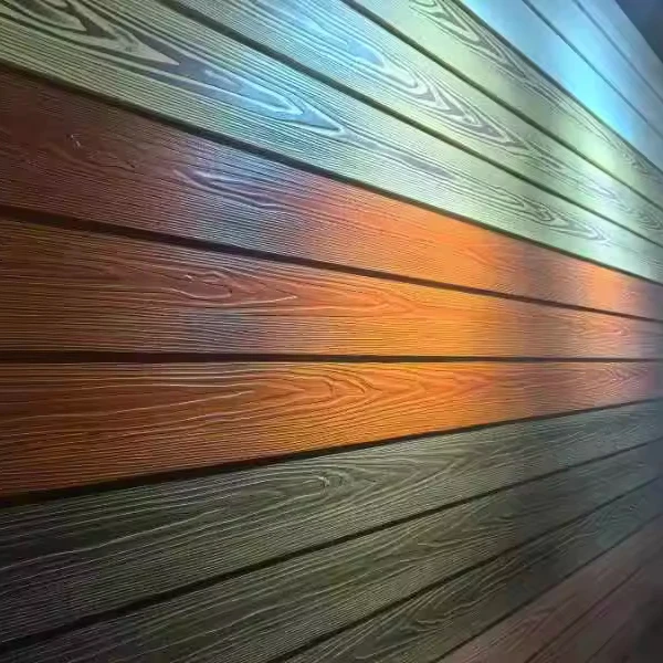 Multifunctional Colorful Wooden Cement Floor Boards wooden grain fiber cement board decking