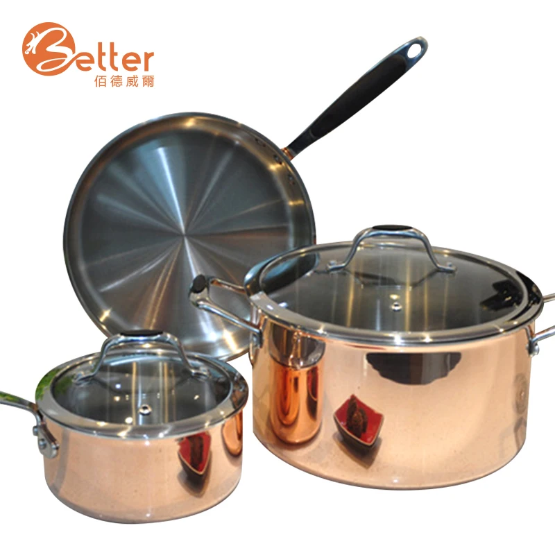 Good Quality Nonstick Stainless Steel 6 Piece Induction Cookware Set