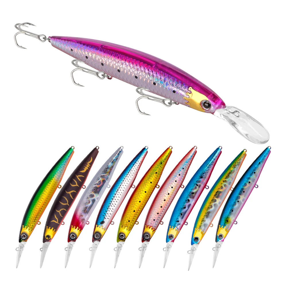 HONOREAL 125mm long casting hard plastic minnow fishing lure for saltwater