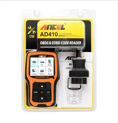 2021 ANCEL AD410 OBD2 сканер профессиональный анализатор считыватель кодов EOBD OBDII автомобильный диагностический инструмент Бесплатное обновление AD410