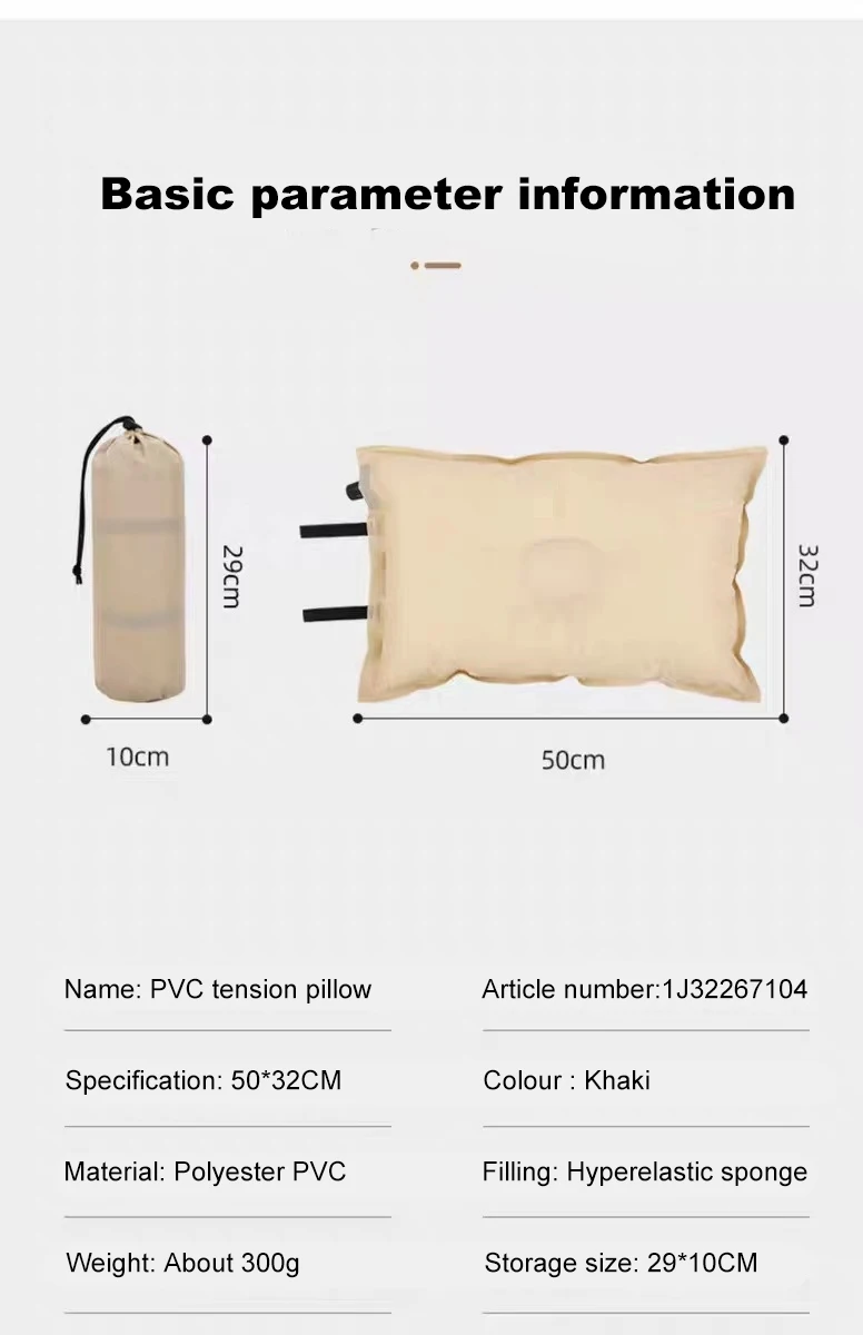 Outdoor Self Inflating Camping Inflatable Lumbar Pillows Compact Comfortable Air Travel Pillow for Back Support
