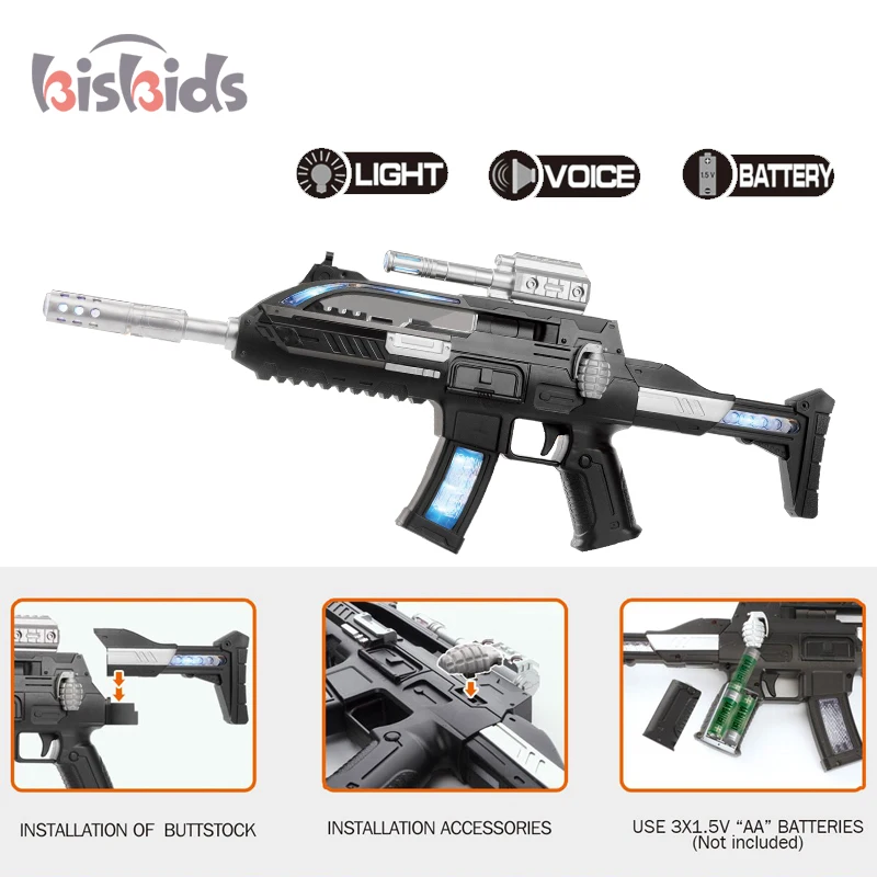 Plastic Dart Blaster Set Shooting Target Game Soft Bullet Electric Toy Long Gun Simulation Air For Boy With Sound And Bullets