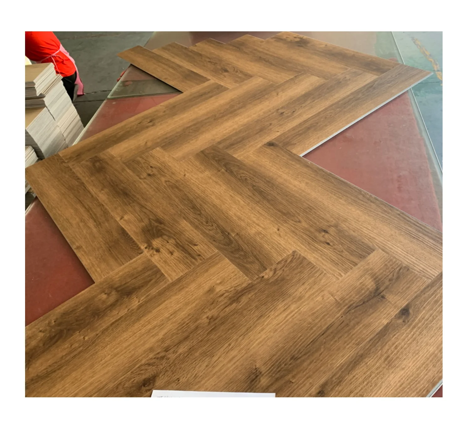 High Quality Waterproof Vinyl PVC Layer Composition Panel Interlocking Wood Flooring