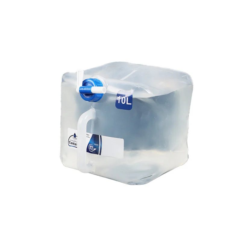 Outdoor folding square water bag with water tap car portable thickened food grade bucket outdoor drinking water storage tank
