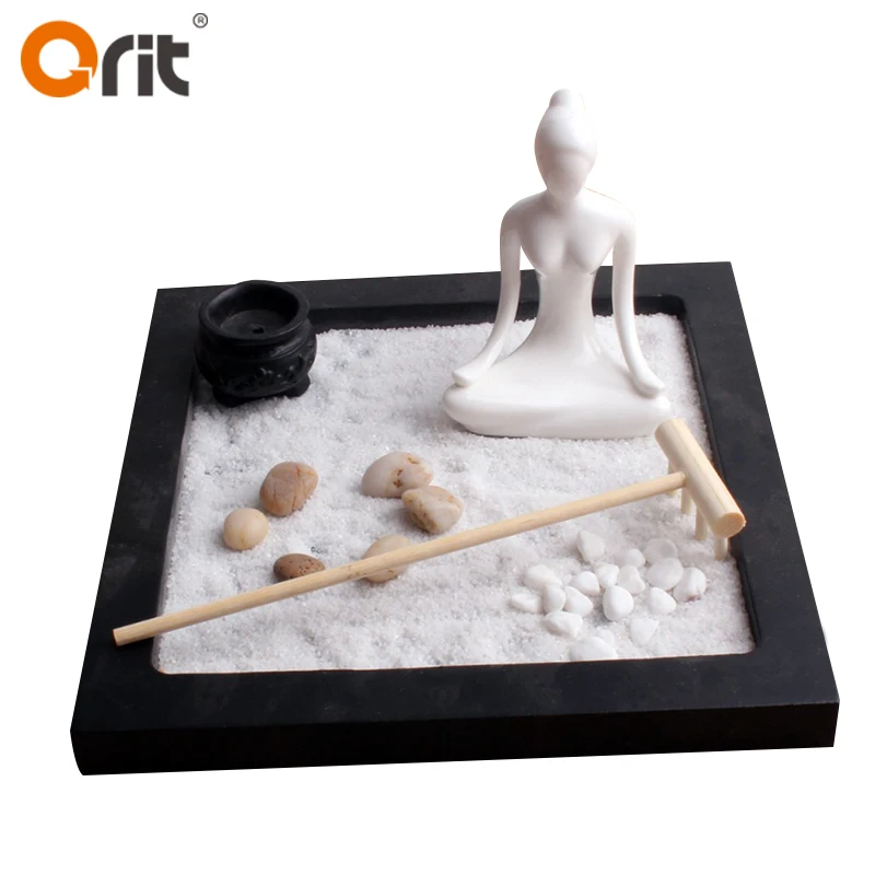 Crafts Diy Sand Table Decoration Buddhist Resin Decoration Buddha Meditation Zen Sand Table