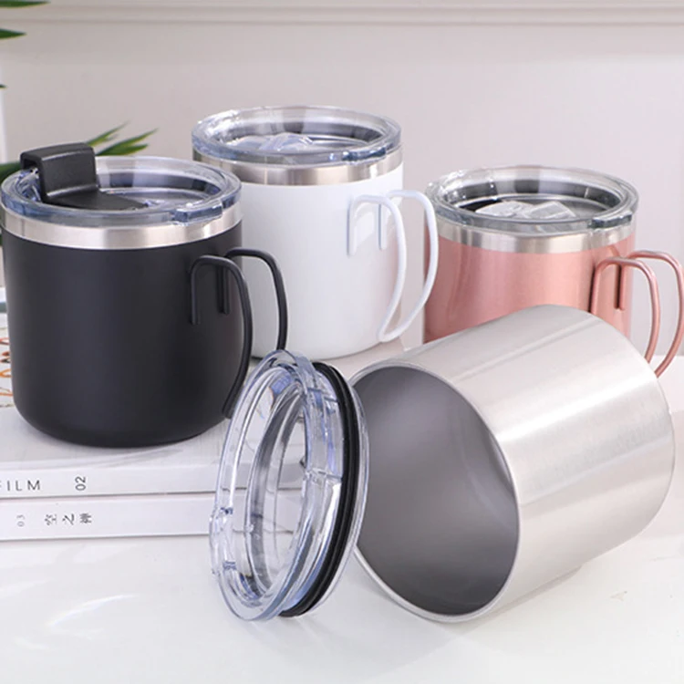 2023 Hot Selling Double Layer 304 Stainless Steel Tumbler Wholesale creative Mug Stainless Steel Coffee Mugs With Handle