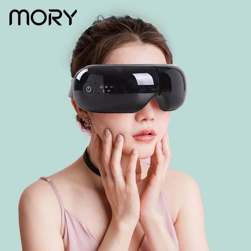 Mory Eye Massager with Heat Eye Care Rechargeable Air Pressure Eye Massager 3 Hours 5W Online Technical Support 850mah