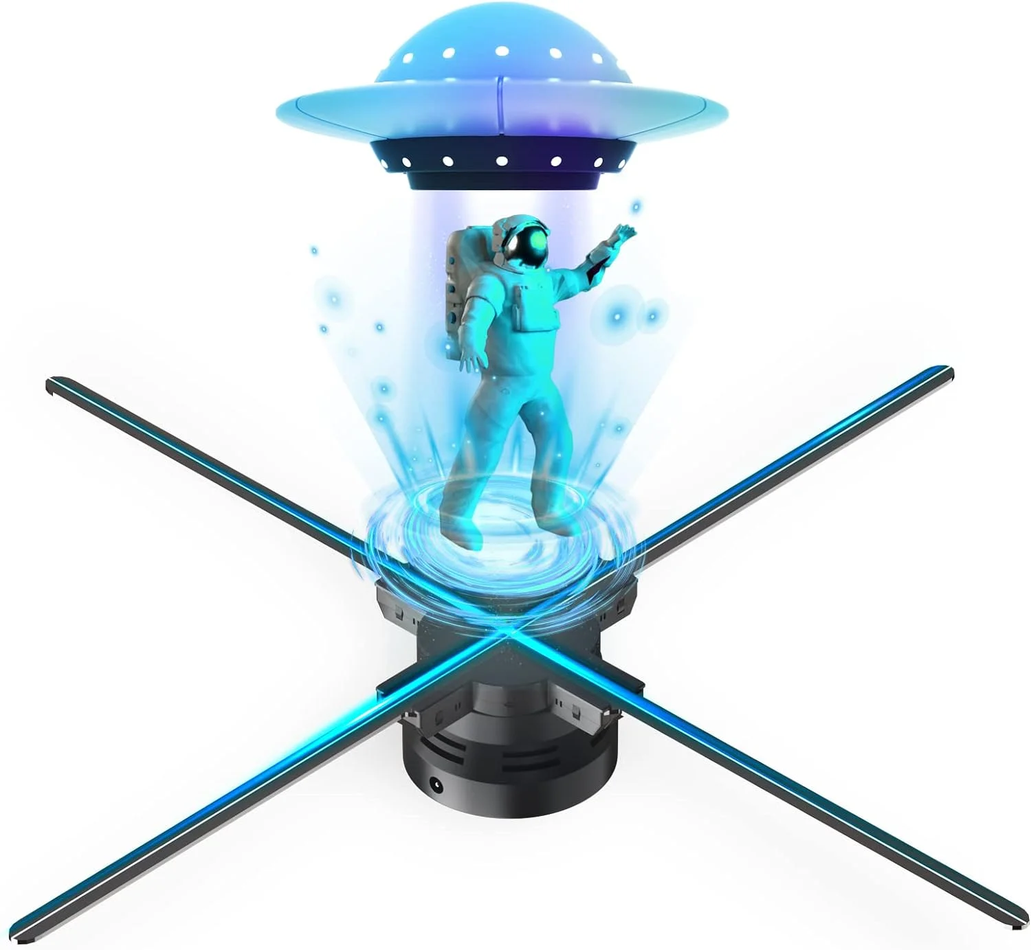 3D Fan Hologram Projector Wifi Display Advertising Logo Light Led Sign Holographic Lamp Three-Dimensional Projectors 80CM