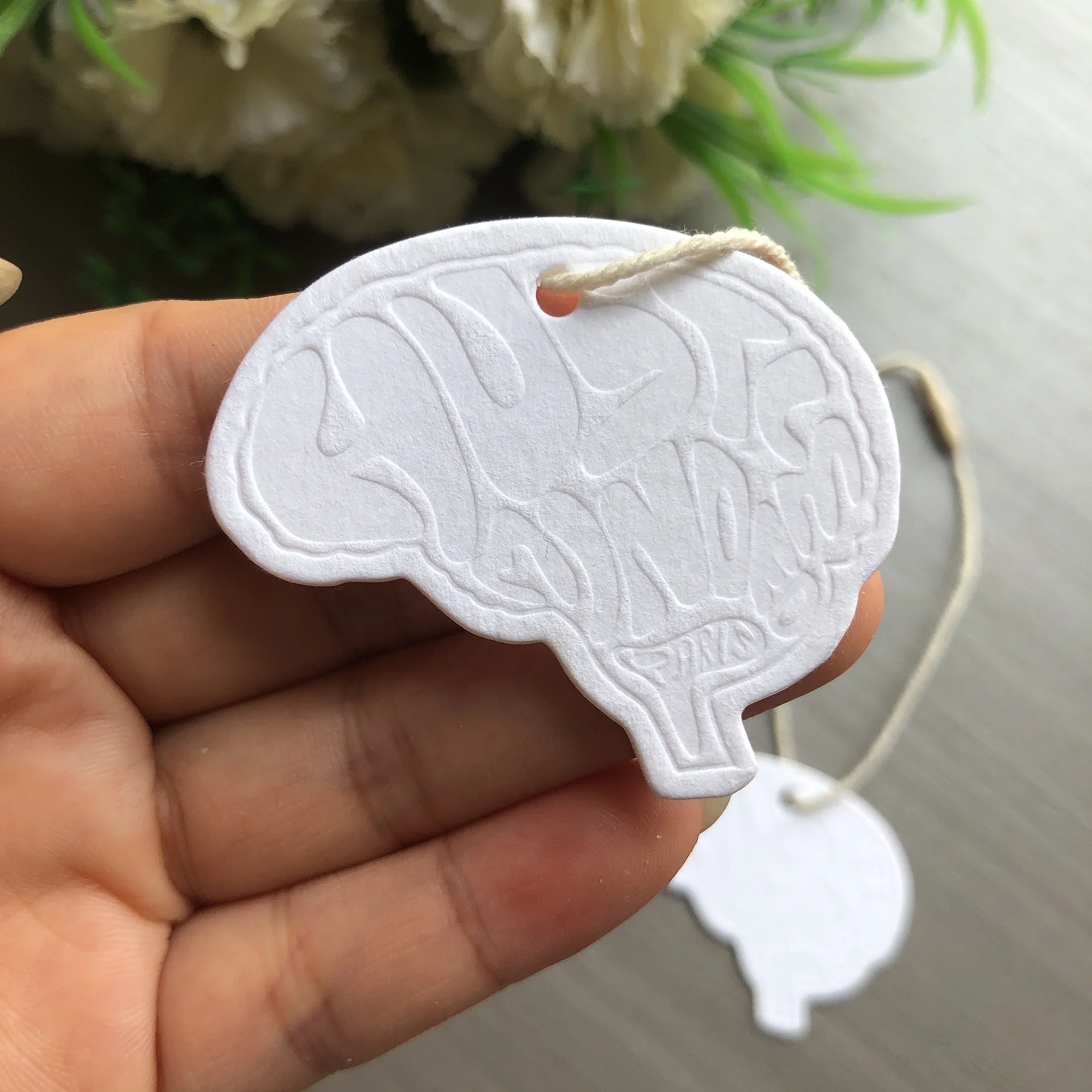 Роскошные подвесные бирки из хлопкового картона, 800 г/м2