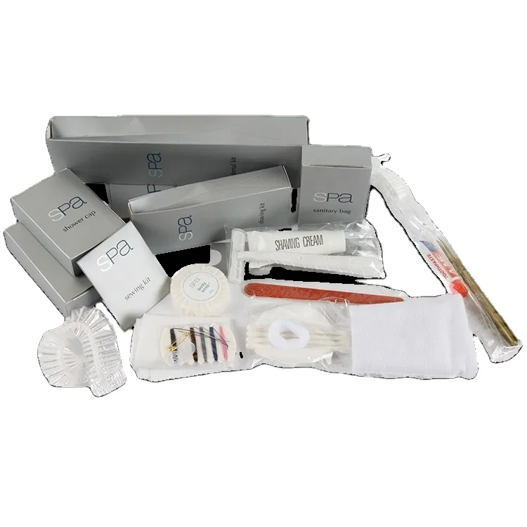Best selling products plastic bag packaging hotel amenity set