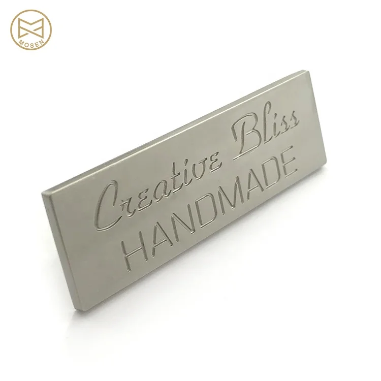Attractive and Durable Logo Engraved Metal Custom Name Plates for Handbag