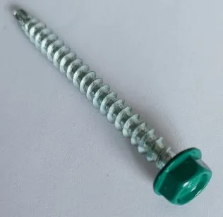 ANSI Paint color Piercing screw /EPDM washer with head stamp logo