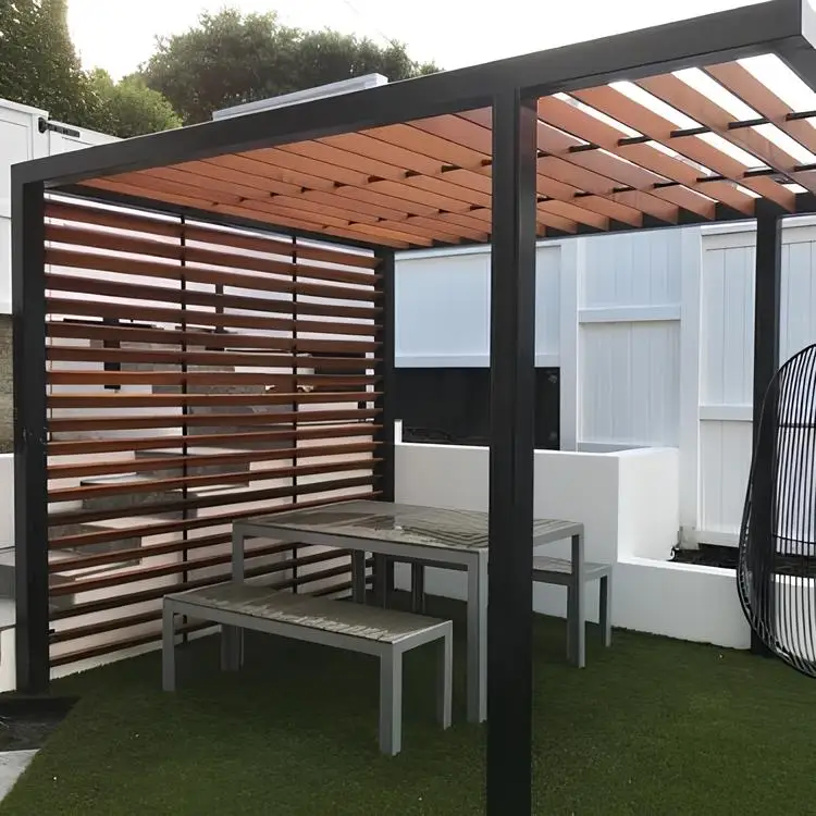 Fashion Outdoor Pavilion Canopy Shelter Awning automatic motorized louver 3x4 Pavilion Aluminum