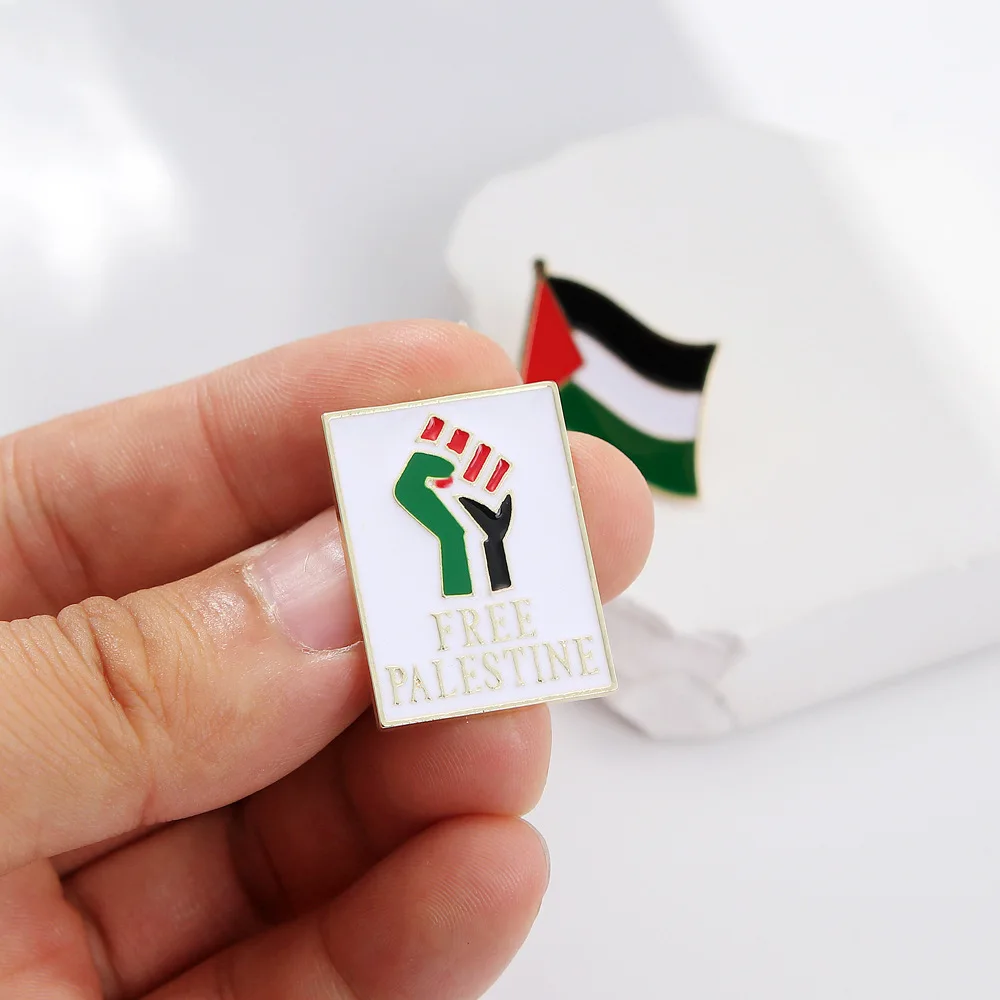 customization factory Direct Palestine Israel Map Flag Key chain Pendant Decorative Metal Pendant Accessories For Men And Women