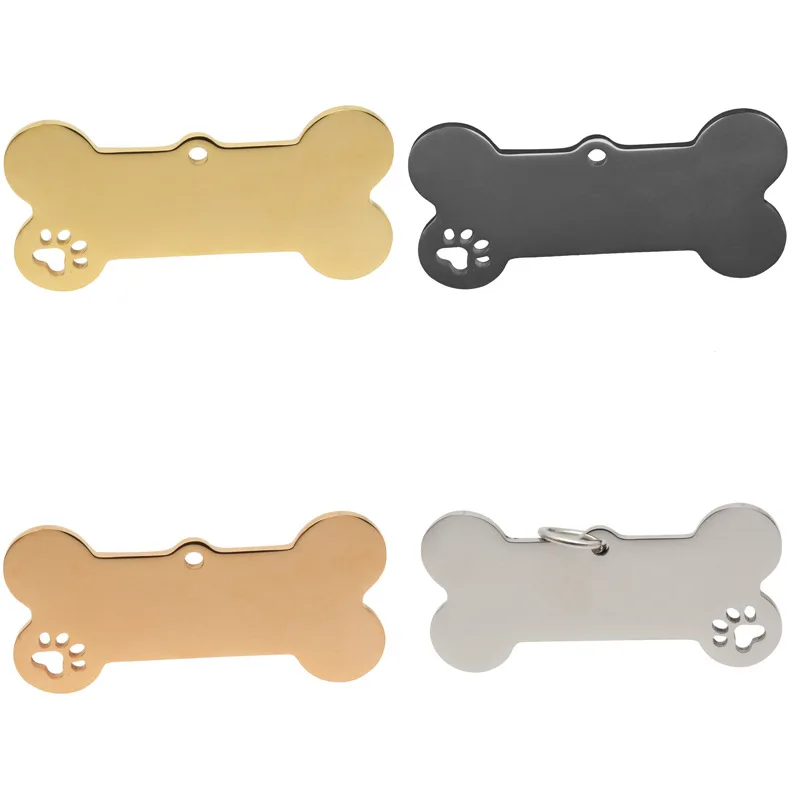 Customized Engraving Blank Metal Nameplate Pendant Custom Logo Stainless Steel Dog Pet Tag Blank Medal Name ID Tag