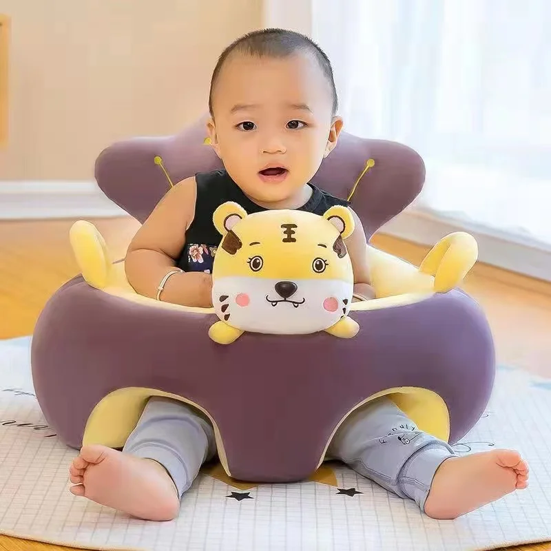 Baby learning seat cartoon infant classmate sitting on sofa plush toy sitting small sofa stool without filler