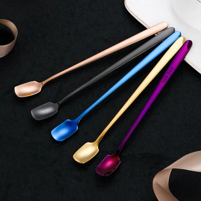 hot selling wholesale new style eco-friendly home decoration modern luxury Material Gold spoon Mixing coffee spoon