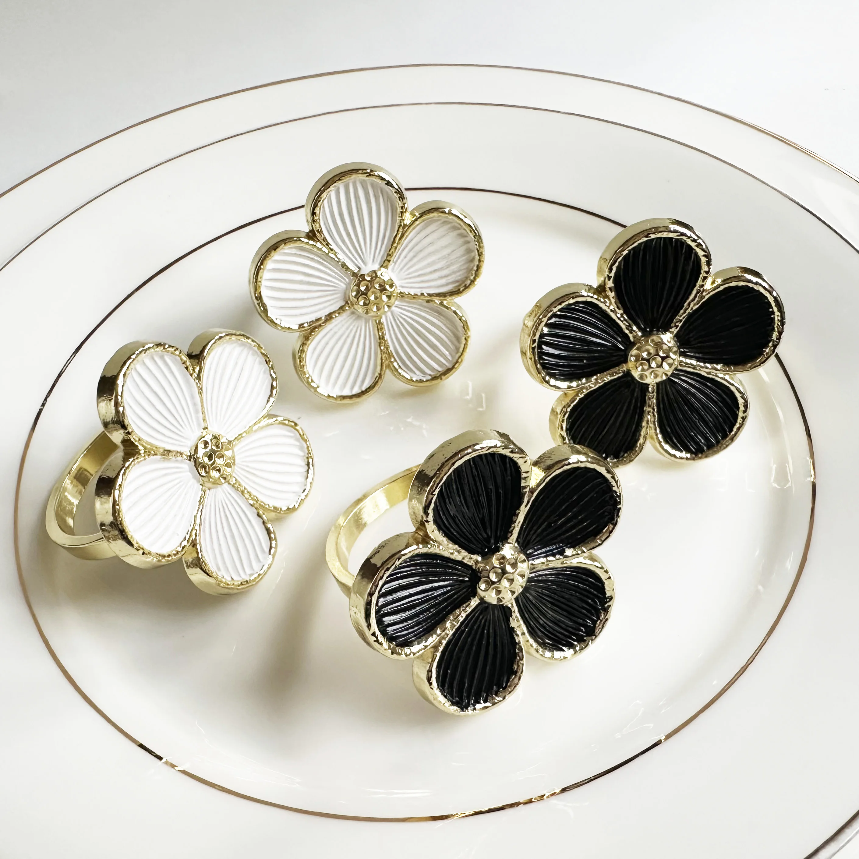 new flower napkin rings for wedding and event