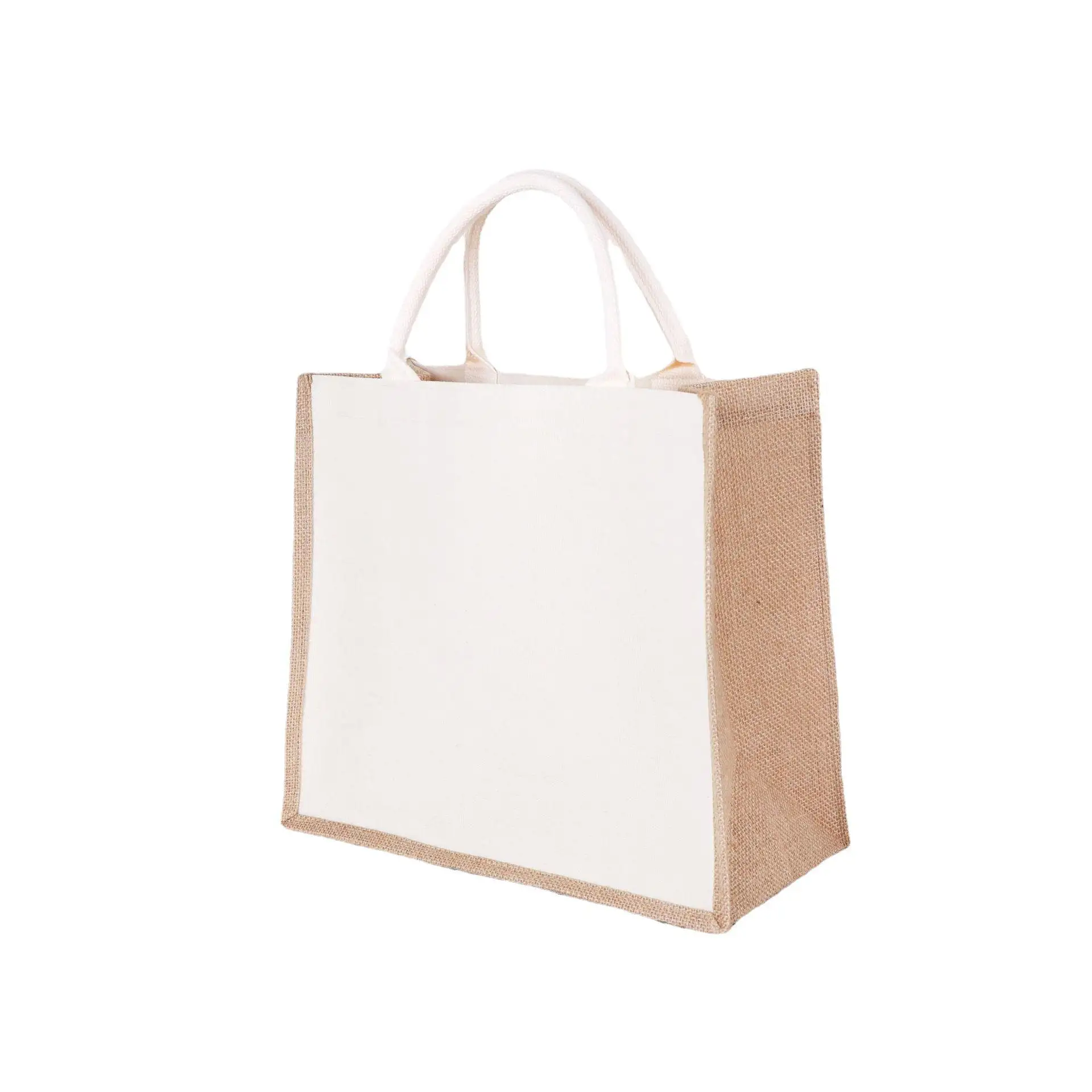 Eco Friendly Food Grade Custom Logo Promotion Gift Canvas Burlap Jute Tote Bag