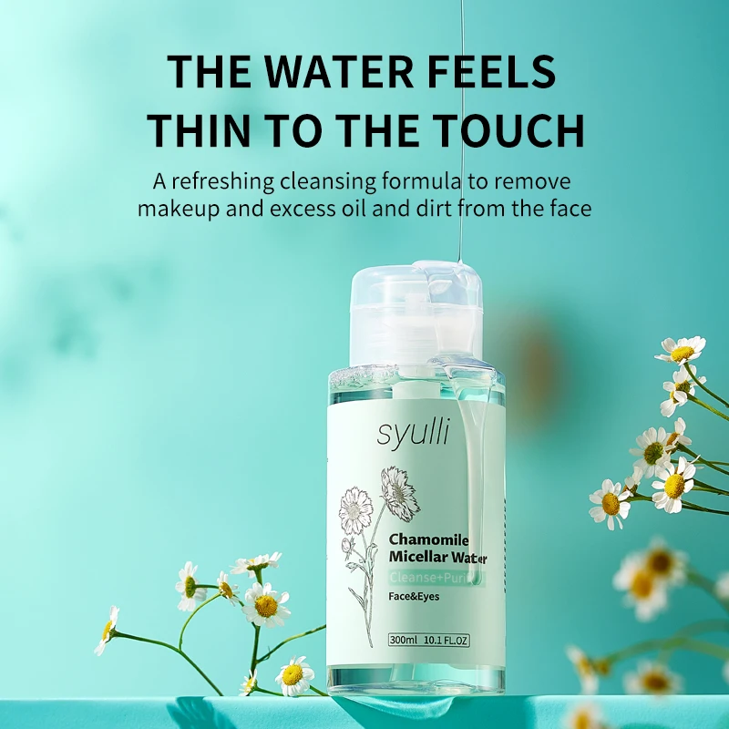 OEM Vegan Face Eyes Lip Chamomile Makeup Cleansing Private Label  Remover Water Micellar Water