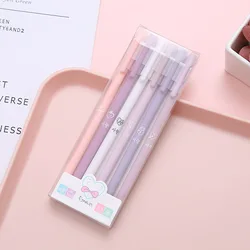 6pcs/set Cheap And Cost-effective Students Cartoon 0.5mm Morandi Gel Ink Pen