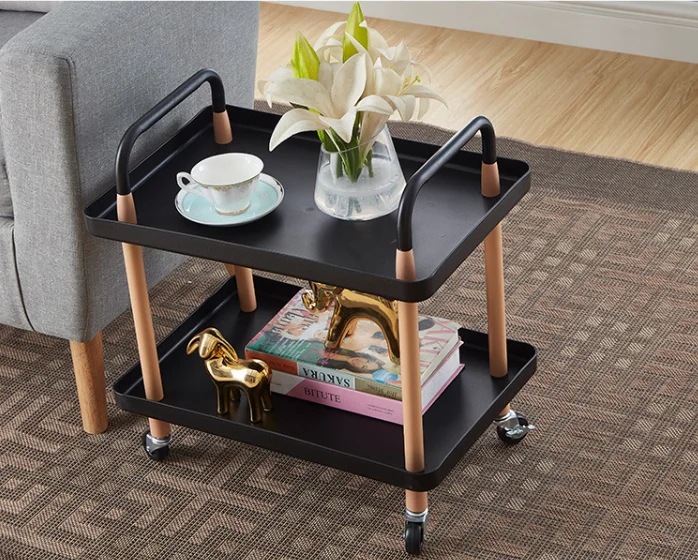 2 уровня черного цвета рр Органайзер картина заказной стиль домашнего использования на кухне прокатки утилита платформа ручные тачки и тележки