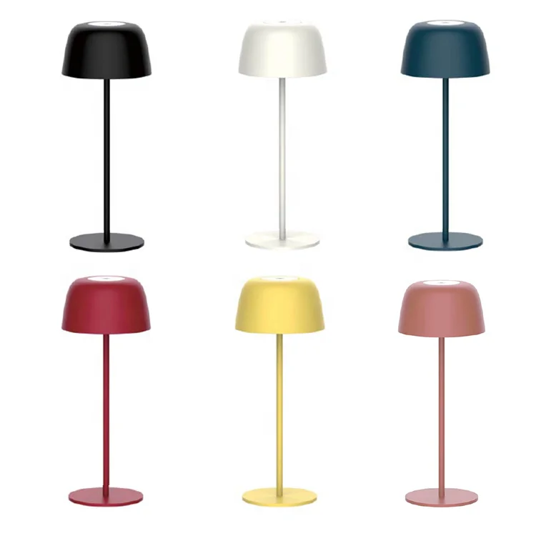 Stylish Dimmable RGB Battery Rechargeable Table Lamp Touch Switch Waterproof Light for Bar Home Garden