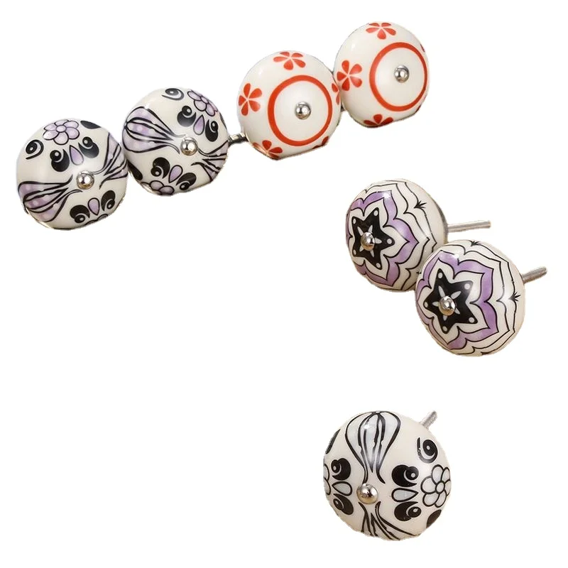 New Arrival French Hot Selling Classical Kitchen Cabinet Colorful Ceramic Handle Kitchen Cabinet With Low Price