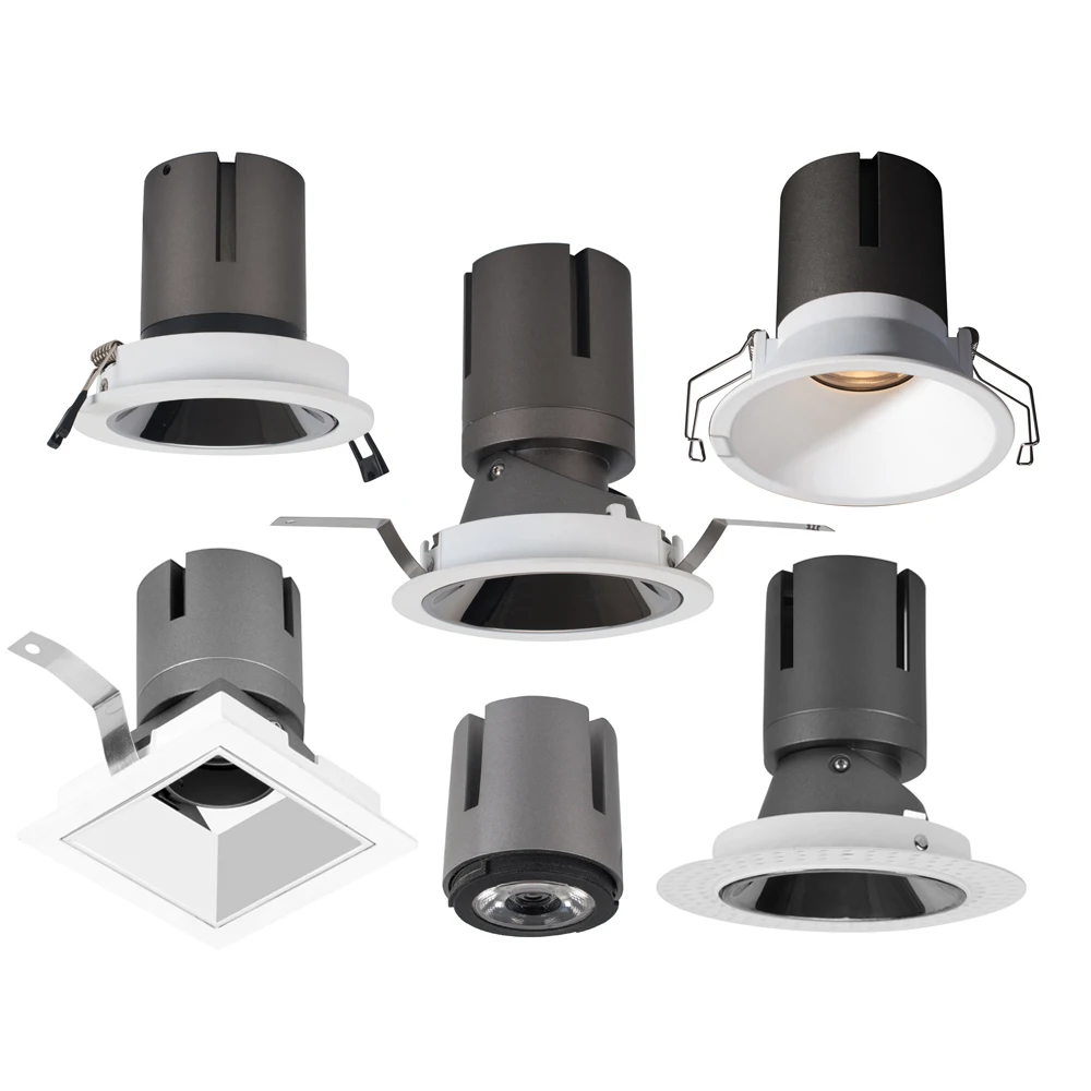 Factory price customizable high quality aluminum 9w 12w 15w 20w 25w 30w 35w 40w ip44 cob led detachable module downlight skd