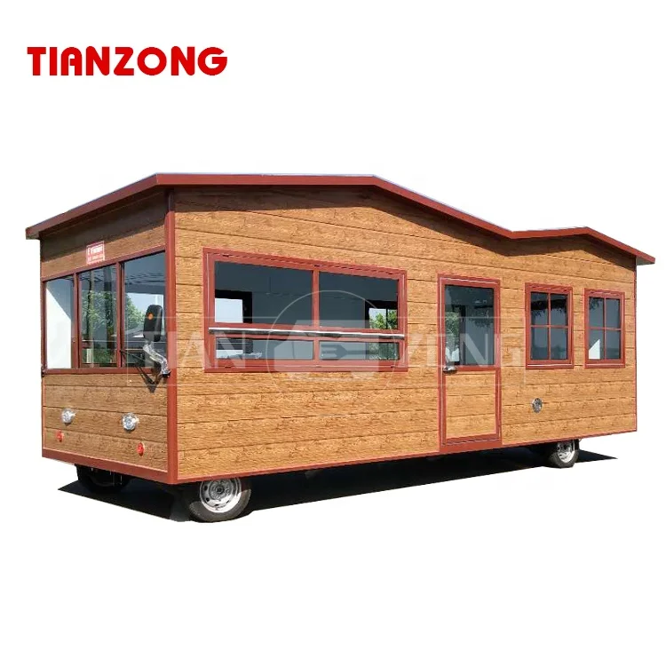 TIANZONG S41 Mobile restaurant food truck fast food trailer caravan mobile home house coffee cart for sale