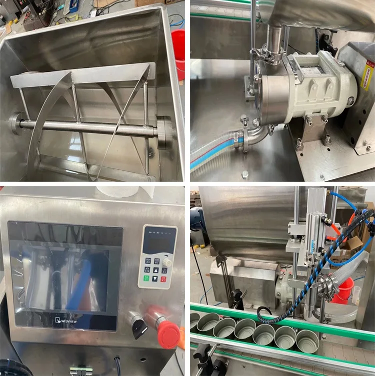 Automatic Rotor Lobe Pump Filling Machine High Viscosity Cosmetic Cream Ointment Filler