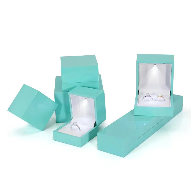 Wedding Creative Luminous LED Light Ring Box Paper Necklace Box with Locket Unique and Stylish Gift Idea