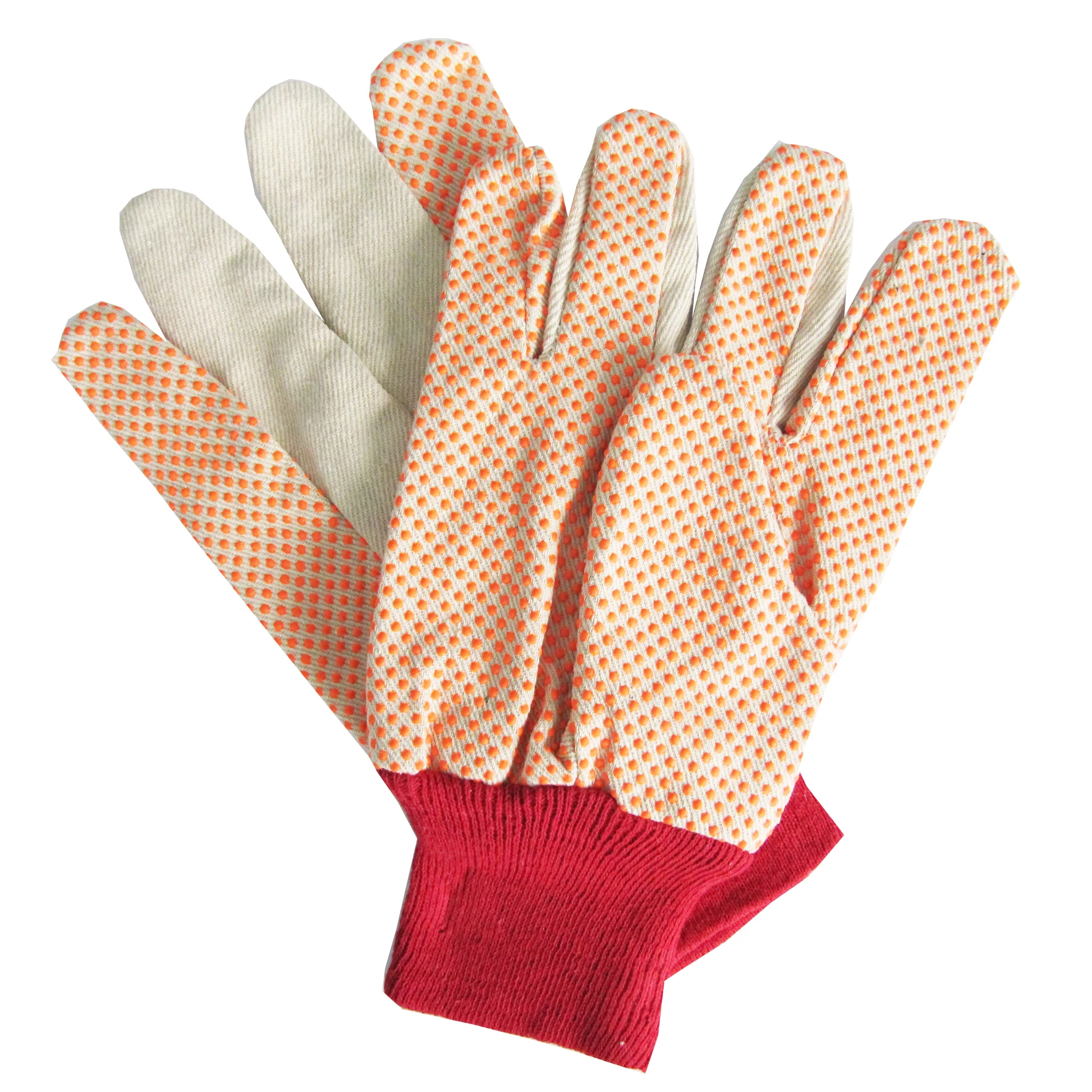 SLG-366T2 China hot selling high quality low price Cotton Drill work working safe safety Garden Gloves