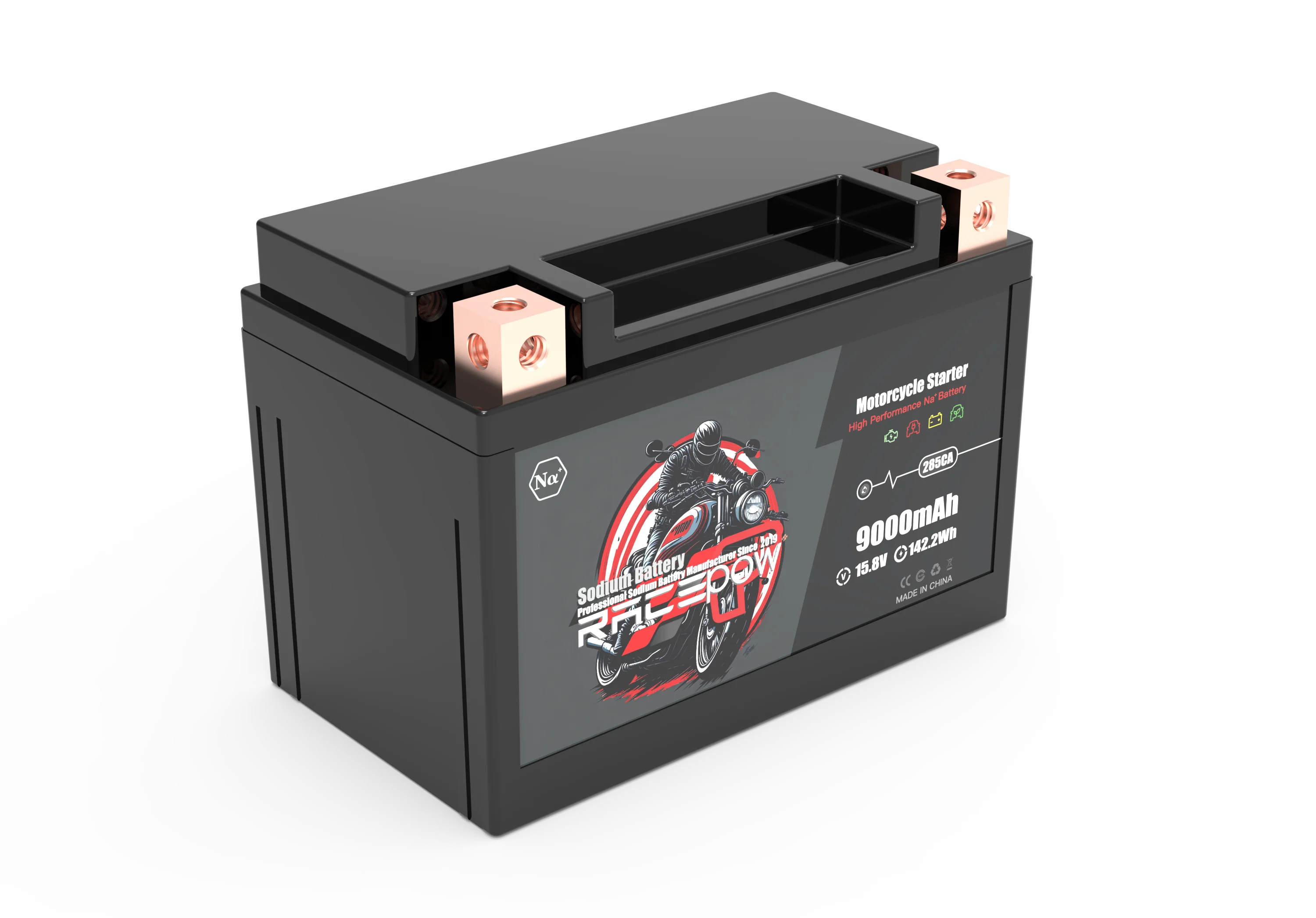 15.8V 9000mAh Lithium Sodium-ion Motorcycle Starter Battery 12V 9Ah High Capacity for Motorcycles