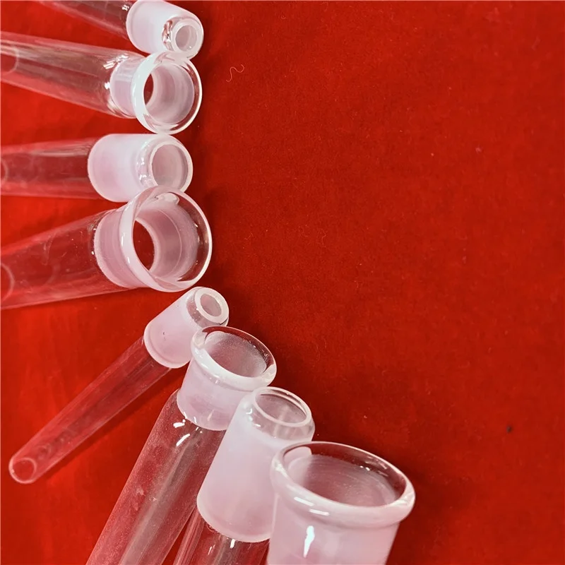 Customized  clear heat resistance standard quartz ground joint cone tube