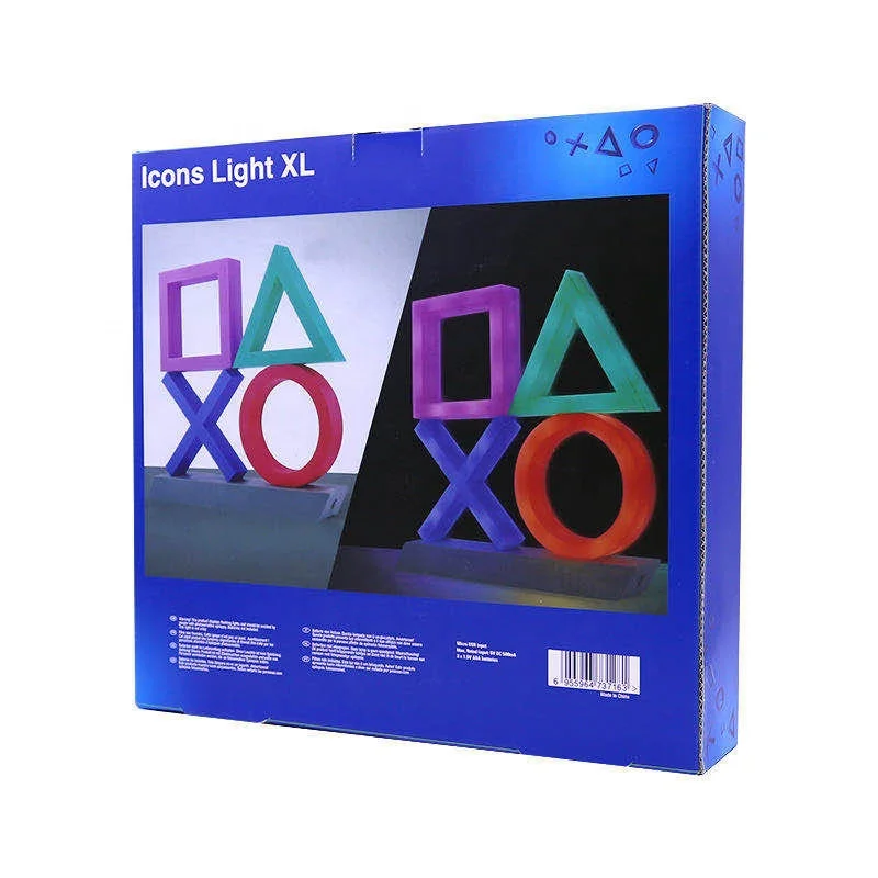 XL Icons light new Product Decoration PS4 Computer Room Icon Light USB Charging Sound Control LED Game Decor Lamp