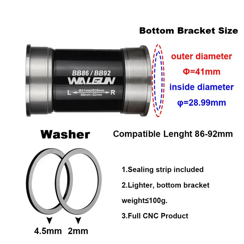 Mountain bike Road Bicycle PF41DUB Bottom Bracket Sealed Bearing BSA BB86/BB92 DUB Ceramic Palin Bottom Bracket