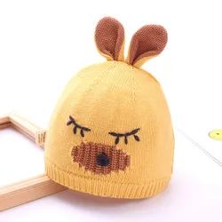 Spot wholesale fun cute photo shoot winter wool hat for baby lovely knitted baby christmas hat