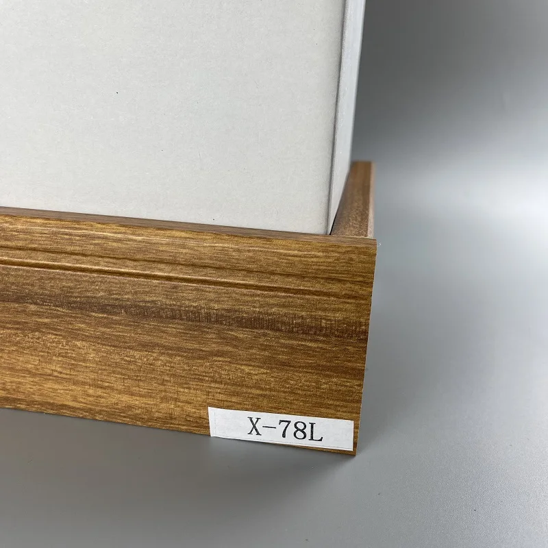 cheap wood plastic composite Plinth Profiles Baseboard kitchen waterproof PVC skirting board
