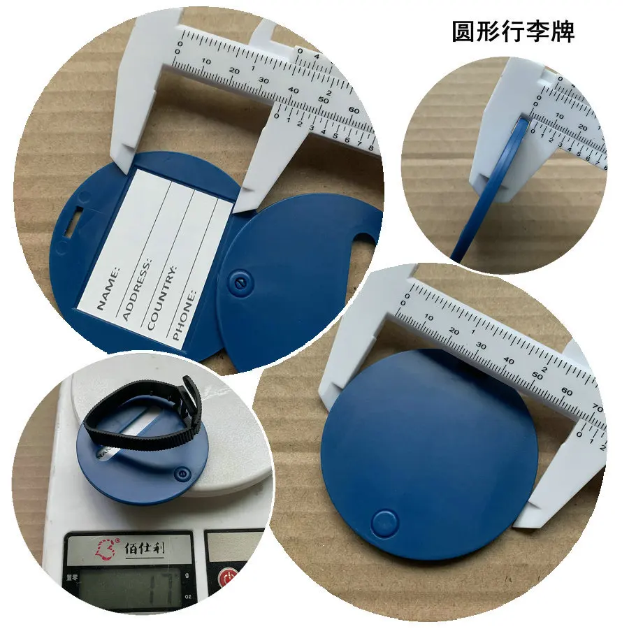 Wholesale Round Shape Airplane Luggage Tag Hanging Travel Accessories Name Tags for Suitcase